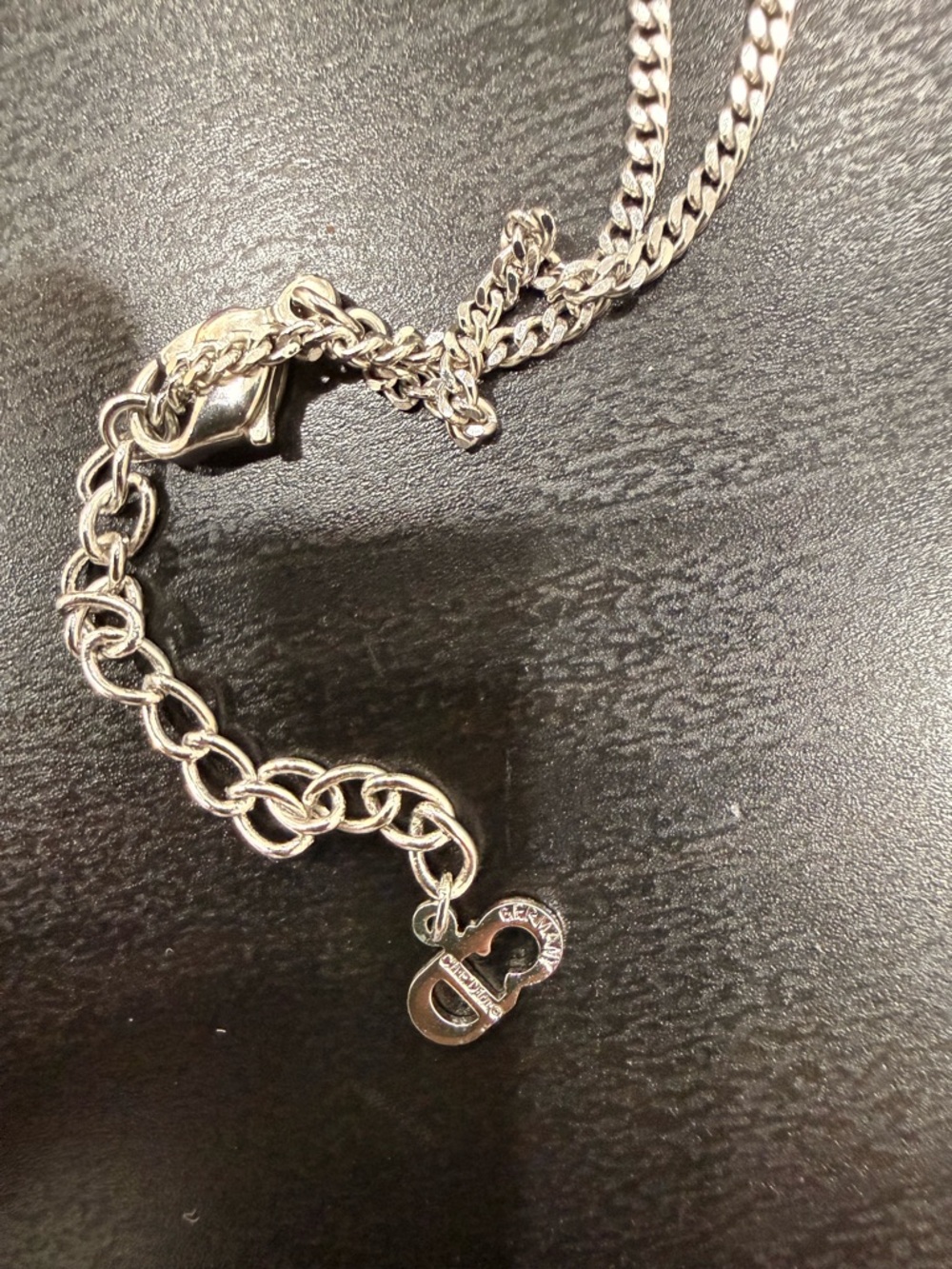 Dior Silver Crystal CD Pendant Necklace - Picture 3 of 6